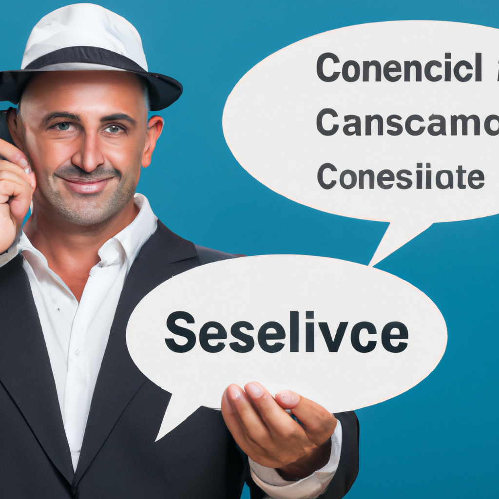 Cliente internazionale sorridente